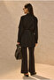 Wide Piece Design Shirt Black - 4