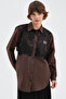 Women's Lace Detailed Design Shirt - 5