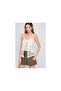 8114299 Lace Frontal Double Layered Strap Blouse Ecru