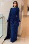 Fashion Nigth Evening Dress with Stone Detail on the Neckline and Waist - 2