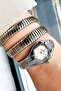 Snake Watch Model - Women's Wrist Watch, Waterproof Gold Silver Steel Band - Bracelet Gift Gdkb2012C2 - 3