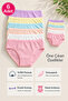 Girls' 100% Cotton Ribbed Panties 6 Pack Soft Stretchy Underwear - 6