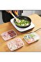 3 Pieces of 4 Compartments Breakfast and Vegetable Storage Container - 400 ml Baby and Child Food Portion - 4
