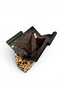 Wooden Clutch/Portfolio (Hand/Shoulder Bag) Black Leopard Patterned Imported Furry Fabric - 5