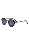 Black Frame Black Glass Oval Unisex Sunglasses Ae9901c1