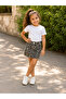 Girl Child Leopard Printed Skirt Denim