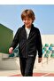 Reflective Printed Cardigan for 10-13 Years Old - Black