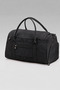 Black Crinkle Fabric Shoe Compartment 0818 Waterproof Sports and Travel Bag with Front Pocket and Shoulder Strap