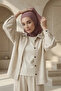 Chiffon Hooded Combed Cotton Bonnet with Neck Covering Feature, B-95, Dusty Rose - Dusty Rose - 2