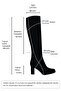 Parley Black Color Suede No Zipper Rider Style Women's Flat Heeled Boots - 8