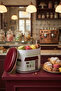 Ef004-f7 Patisserie Home Patterned Oval Metal Storage Container 11x15 Cm