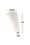 White Angled Conical Leg - Furniture Base Sofa Leg 12 cm (4 Pieces) - 4