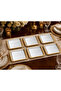 Premium Knitted Series 6-Piece Square Presentation Tray 23X23 cm Promise Engagement Coffee Presentation Tray