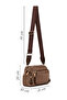 Women's Brown Fabric Mini Crossbody Bag 26Pbd24906F - 2
