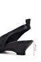 Women's Black Open-Back Heeled Leather Shoes 26Pfd202618 - 4
