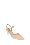 Women's Beige Ankle Buckle Open Back Stone Detailed Thin Heeled Shoes 26Pfe496714 - 8
