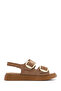 Women's Powder Thick-Soled Buckle Suede Leather Comfort Sandals 26Sfd340510