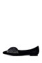 Women's Black Stone Suede Shoes, Leather Ballerinas 25Wfd490710 - 4