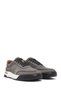 Men's Gray Lace-Up Thick Sole Sports Shoes, Nubuck Genuine Leather Sneaker 25Sfd6110V3 - 3