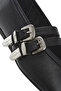 Women's Black Double Buckle Shoes, Leather Ballerinas 26Pfd140018 - 8