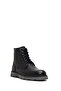 Men's Black Zippered Thick Soled Leather Boots 25Wfd7517Ft - 8