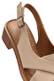 Women's Beige Ankle Buckle Short Heeled Leather Sandals 26Sfd341418 - 8