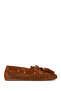 Women's Tan Tasseled Suede Leather Loafer 26Pfd202310