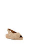 Women's Beige Suede Leather Espadrille Sandals 26Sfd205710 - 7