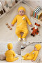 Baby Set with Teddy Bear Embroidery