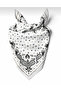 White Patterned Scarf Bandana 50X50 cm Women's Clothing Accessory