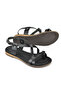 , Women's Genuine Leather Sandals 1411010Z401 Black - 6