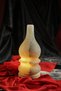 White Gas Lamp Model Salt Lamp Decorative Ambient Lamp with Wooden Base - 2