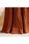 Corvin Chunky Cable Knitted Blanket 130x170cm - Caramel - 2