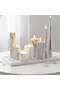 Marbella Led Marbled Votive Candle Dia7.8x5cm - White - 3