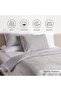 Avenue Cotton Waffle 3-piece King Duvet Cover Set 230x220cm- Silver Grey - 4