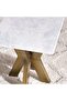 Faroe End Table Marble - White & Antique Brass - 3
