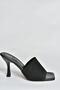 Black Knitwear Fabric Heeled Women's Slippers P590033357 - 5
