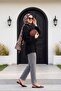 Zra Pleated Carrot Trousers -Grey - 3