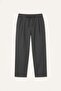 Relax Fit Elastic Lace-Up Waist Anthracite Cotton Trousers H6679Ax26Sm - 7