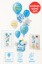 Blue Birthday Balloon Box – Happy Birthday Concept Party Decorations Table Top Stand - 4