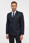 Navy Blue Slim Double-Breasted Collar 6 Drop Suit - 6