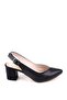 Shoe Basket 4847 Women's 6 cm Heeled Open Back Classic Shoes - 2