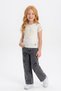 Girls' Denim Sets 100% Cotton Super Quality Top and Bottom Set 2-Piece Super Quality Heart Embroidery Pattern Cotton Fabric Pants with Elastic Waist