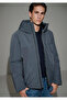 Water Repellent K Hooded Gray Inflatable Jacket 0110663-80776 - 2