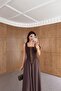 Gold Buckle Coffee Blouse - 2