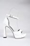 White Platform Thick Heeled Women's Shoes K404580109 - 5