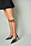 S654071908 Black Patent Leather Short Heeled Women's Shoes - 7