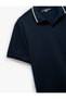 Contrast Detailed Cotton Pique Fabric Short Sleeve Slim Fit Polo Neck T-Shirt - 6