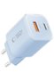 1xUSB-A + 1xUSB-C QC3.0 PD 33W Blue - 2