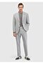 بدلة مختلطة من القطن بتصميم رمادي فاتح من Zeroweight Slim Fit - 2